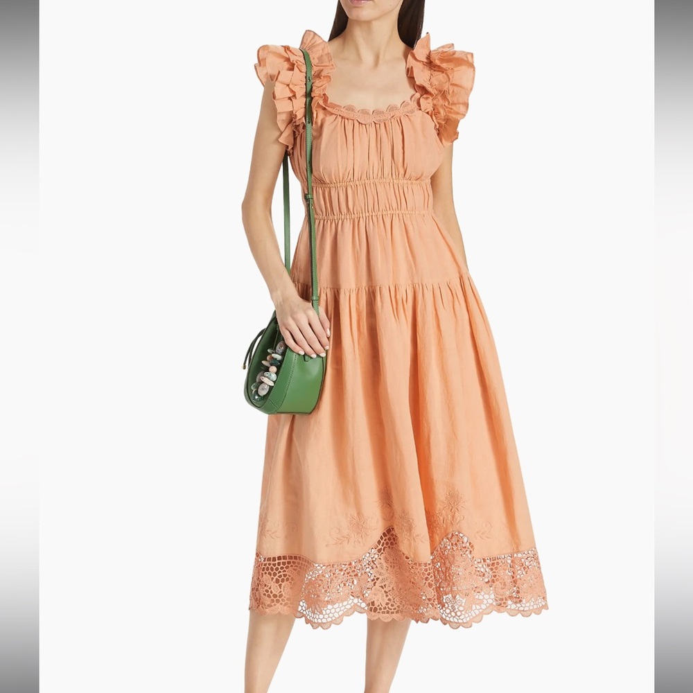 Ulla Johnson
Leona Flutter Sleeve Dress in Azalea size 8
